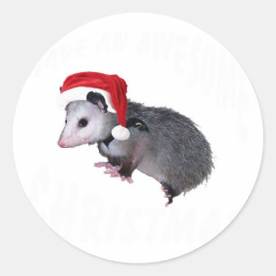 Adesivo Redondo Fantástico Possum Christmas