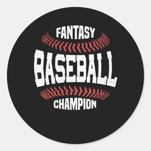 Adesivo Redondo Fantasy Baseball Champion (Frente)