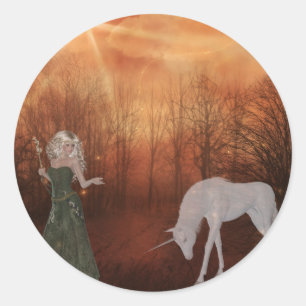 Adesivo Redondo Fantasy Dreams Stickers