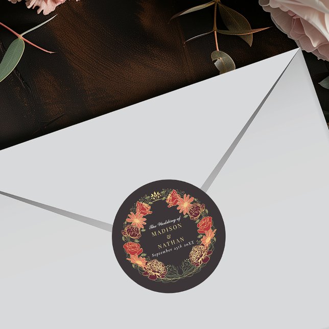 Adesivo Redondo Fantasy Encantado Casamento Floral Garden (Criador carregado)