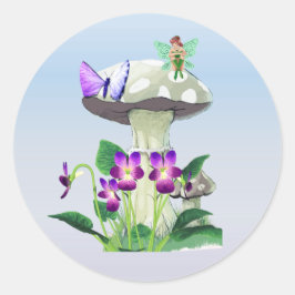 Adesivo Redondo Fantasy Fairy Stickers