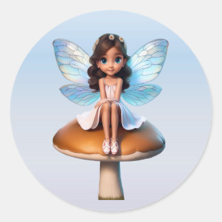 Adesivo Redondo Fantasy Fairy Stickers
