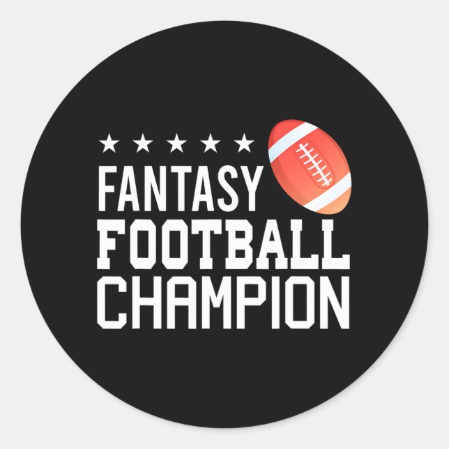 Adesivo Redondo FANTASY FOOTBALL CHAMPION Champion (Frente)
