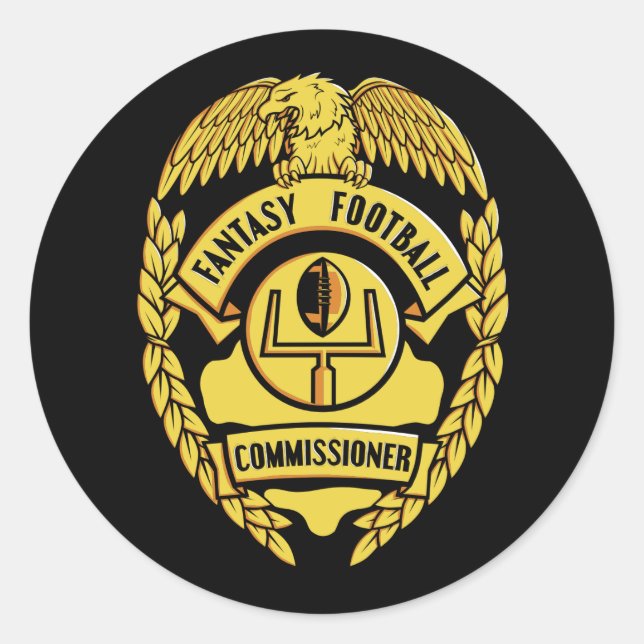 Adesivo Redondo Fantasy Football Comissário (Frente)