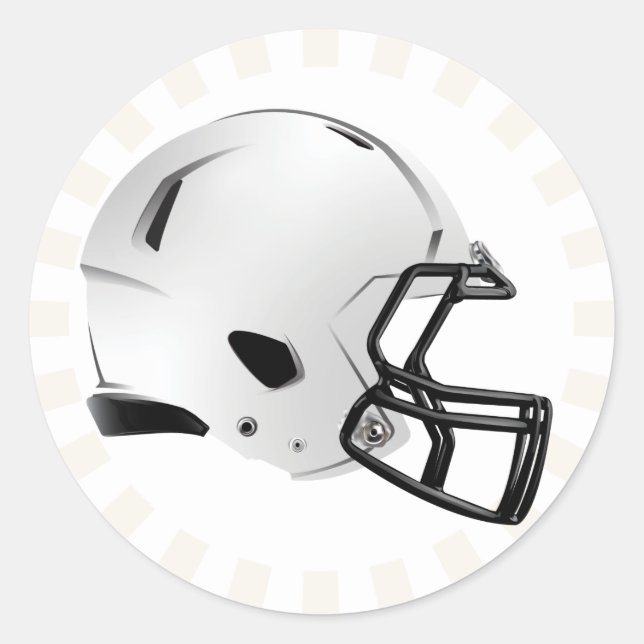 Adesivo Redondo Fantasy Football Helmet Sticker (6 conde) (Frente)