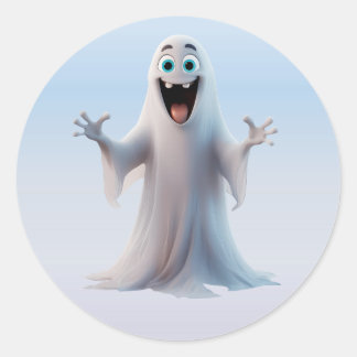 Adesivo Redondo Fantasy Ghost Stickers