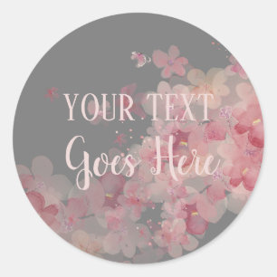 Adesivo Redondo Farinha floral do Produto Fabricado a Manuscrito P