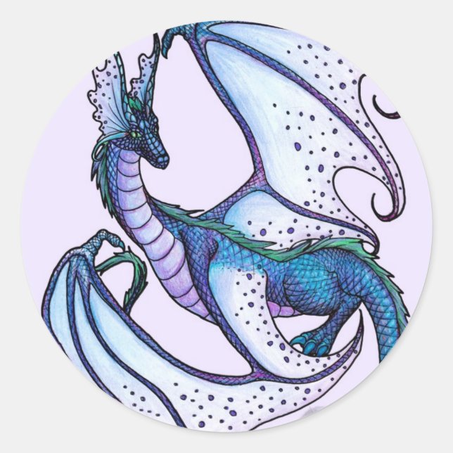 Adesivo Redondo Fariy Dragon (Frente)
