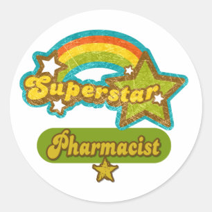 Adesivo Redondo Farmacêutico da estrela mundial