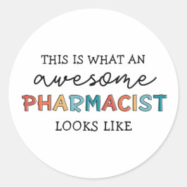 Adesivo Redondo Farmacêutico Engraçado Presente Farmacêutico Incrí