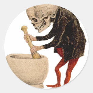 Adesivo Redondo Farmácia esqueletal