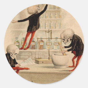 Adesivo Redondo Farmácia esqueletal