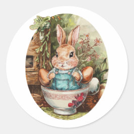 Adesivo Redondo Farmcore Ramen Bunny