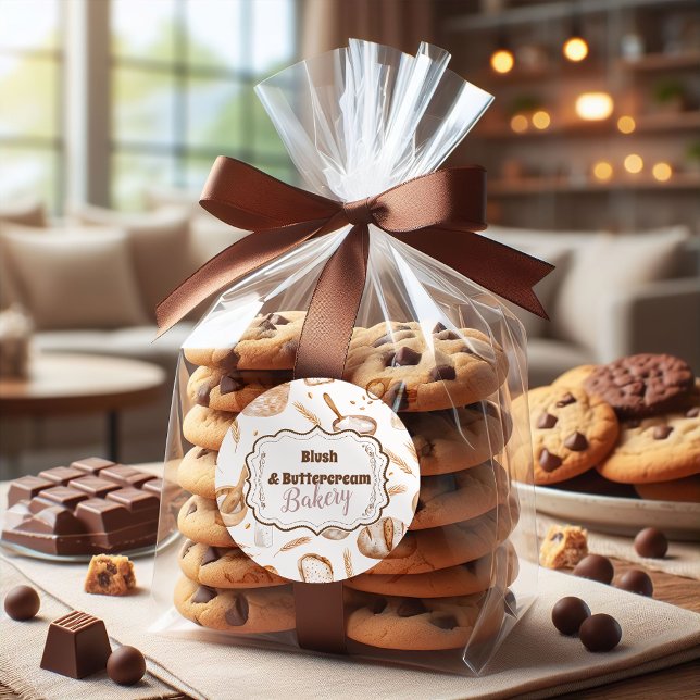 Adesivo Redondo Farmhouse Artisan Bakery (Criador carregado)