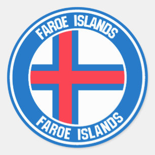 Adesivo Redondo Faroe Islands Round Emblem