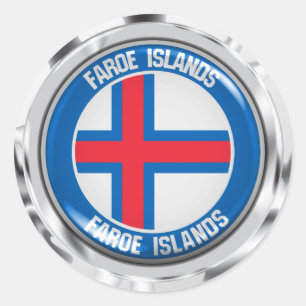 Adesivo Redondo Faroe Islands Round Emblem