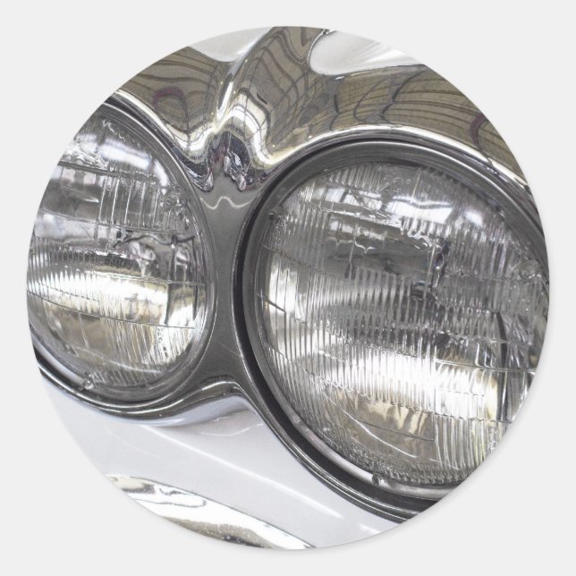 Adesivo Redondo Faróis de carro clássicos (Frente)
