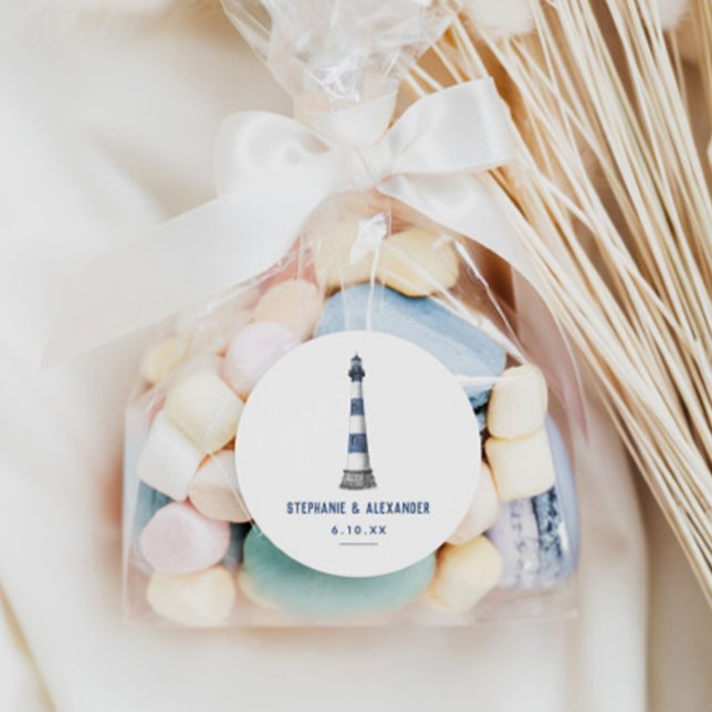 Adesivo Redondo Farol Branco Azul (Criador carregado)