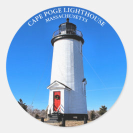 Adesivo Redondo Farol Cape Poge, Massachusetts Round Sticker