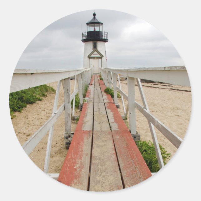 Adesivo Redondo Farol de Brant Point (Frente)
