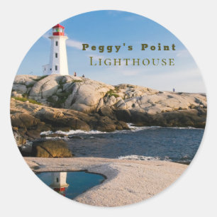 Adesivo Redondo Farol Ponto Peggys Atlantic Canadá