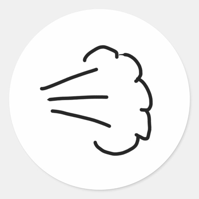 Adesivo Redondo Fart Cloud (Frente)