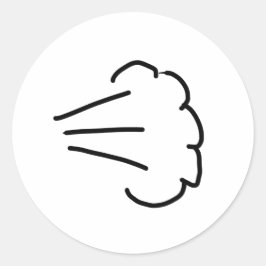 Adesivo Redondo Fart Cloud