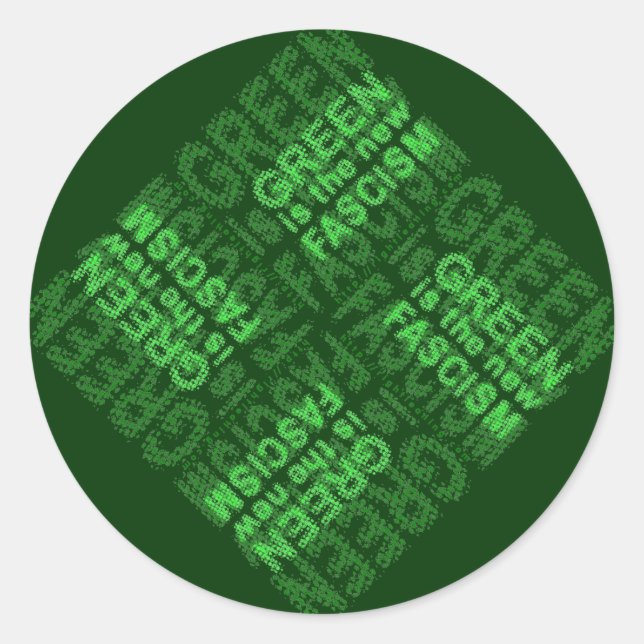 Adesivo Redondo Fascismo Verde (Frente)