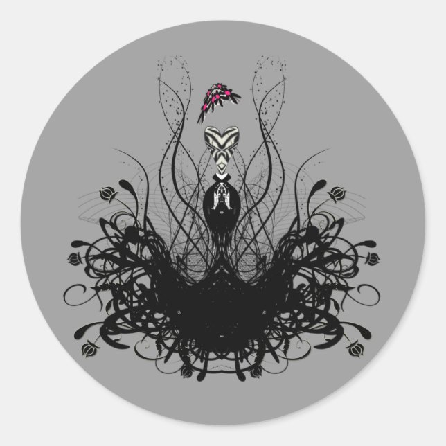 Adesivo Redondo Fashion Diva (Frente)