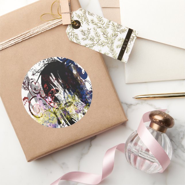 Adesivo Redondo Fashion Diva Swirled (Presentear)