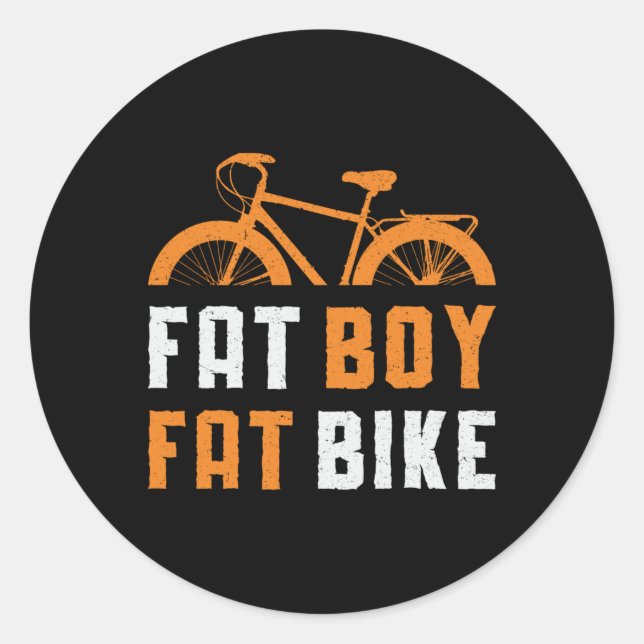 Adesivo Redondo Fat Boy Fat Bike Biker MTB Ciclismo Fatbique (Frente)