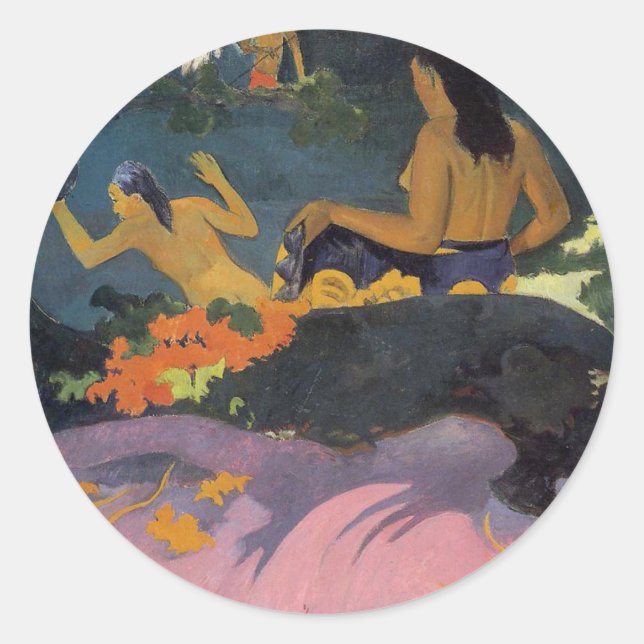 Adesivo Redondo 'Fatata Te Miti' - Paul Gauguin Sticker (Frente)