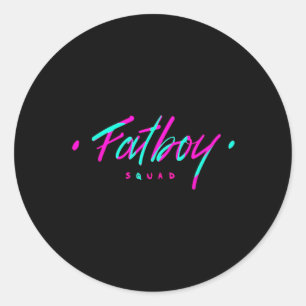 Adesivo Redondo Fatboy Squad Gym Hlevante De Peso Montando Montage