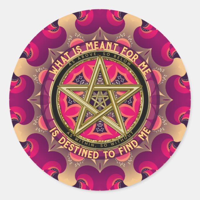 Adesivo Redondo Fated Gifts Love Soul Connections Affirmation (Frente)