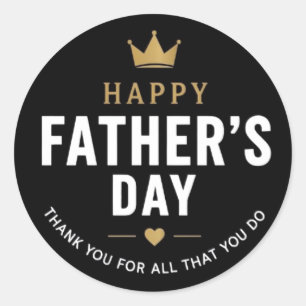 Adesivo Redondo Father's Day King Classic