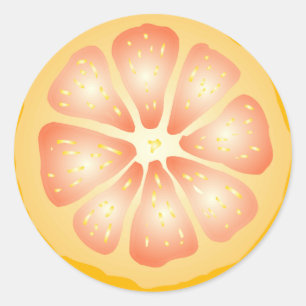 Adesivo Redondo Fatia da toranja