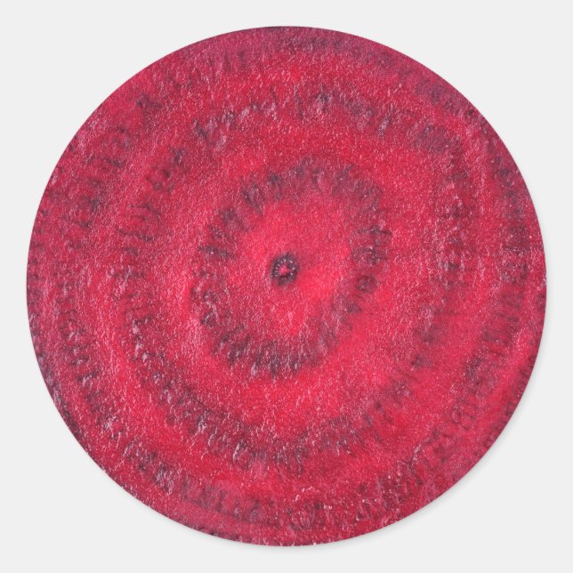 Adesivo Redondo Fatia de beterraba (Frente)