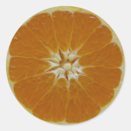 Adesivo Redondo Fatia de Fruta Laranja