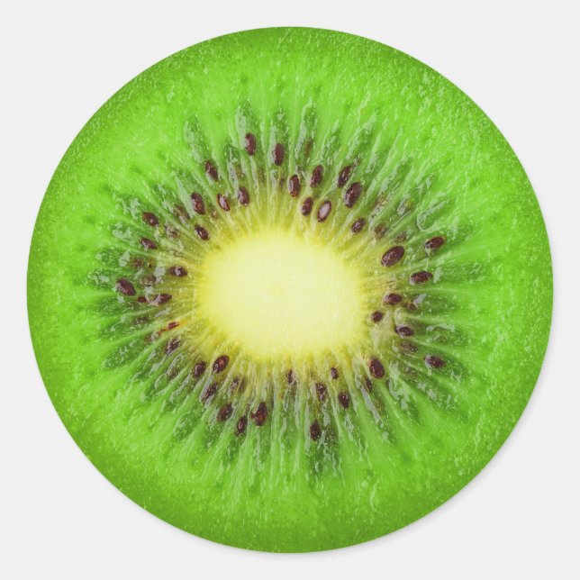 Adesivo Redondo Fatia de kiwi (Frente)