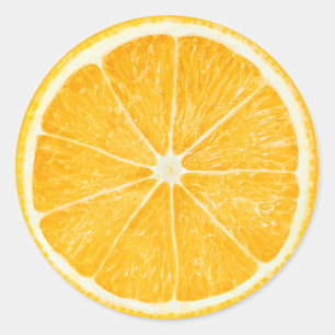 Adesivo Redondo Fatia de laranja
