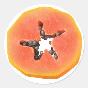 Adesivo Redondo Fatia de Papaya