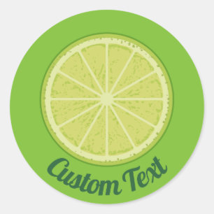 Adesivo Redondo Fatia do limão