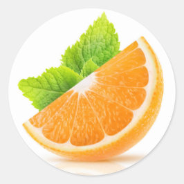 Adesivo Redondo Fatia laranja