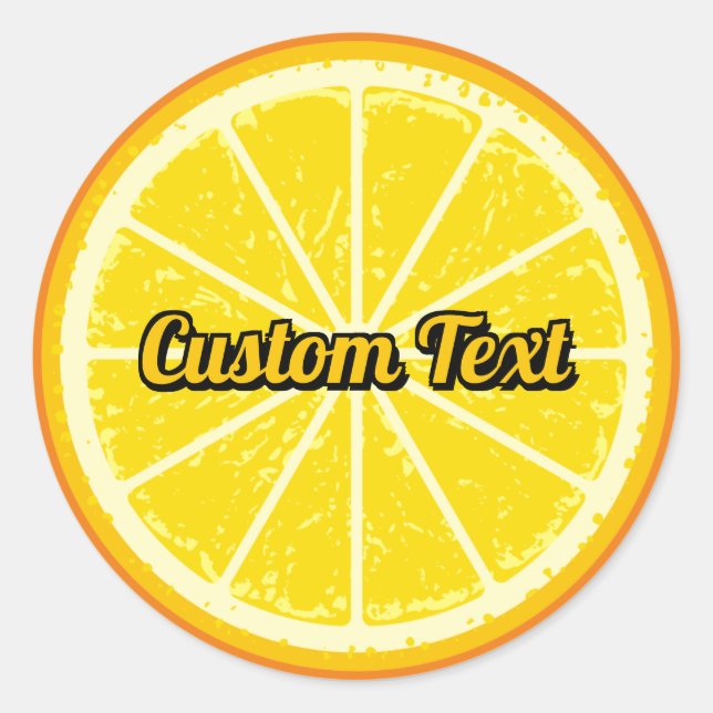 Adesivo Redondo Fatia Laranja (Frente)