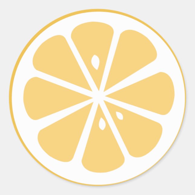 Adesivo Redondo Fatia Laranja (Frente)