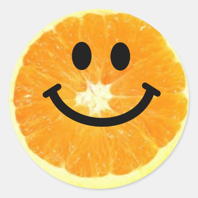 Adesivo Redondo Fatia Laranja (Frente)