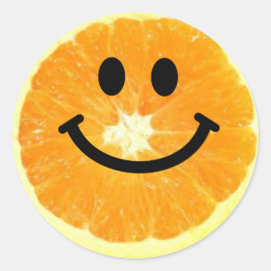 Adesivo Redondo Fatia Laranja