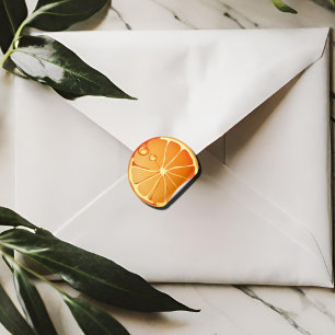 Adesivo Redondo fatia laranja no2