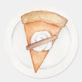 Adesivo Redondo Fatia Simples da Pizza de Bomba Queda Ação de Graç