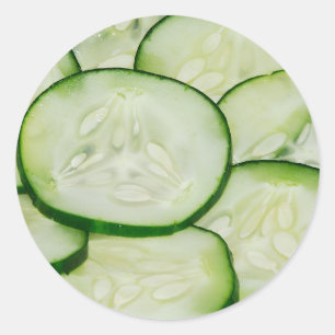 Adesivo Redondo Fatias de pepino
